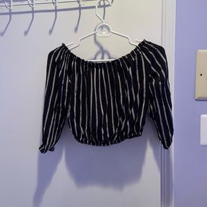 brandy stripe crop top